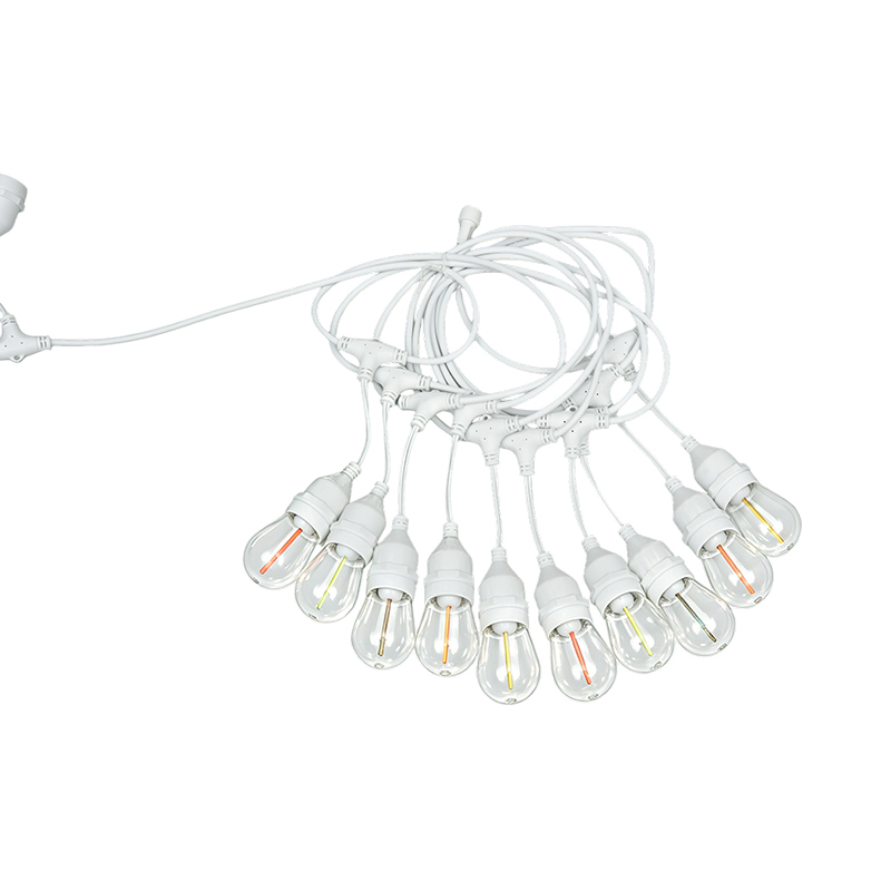 S14 Hanging String E27 Spiral RGBY RGBY Light Meteor String