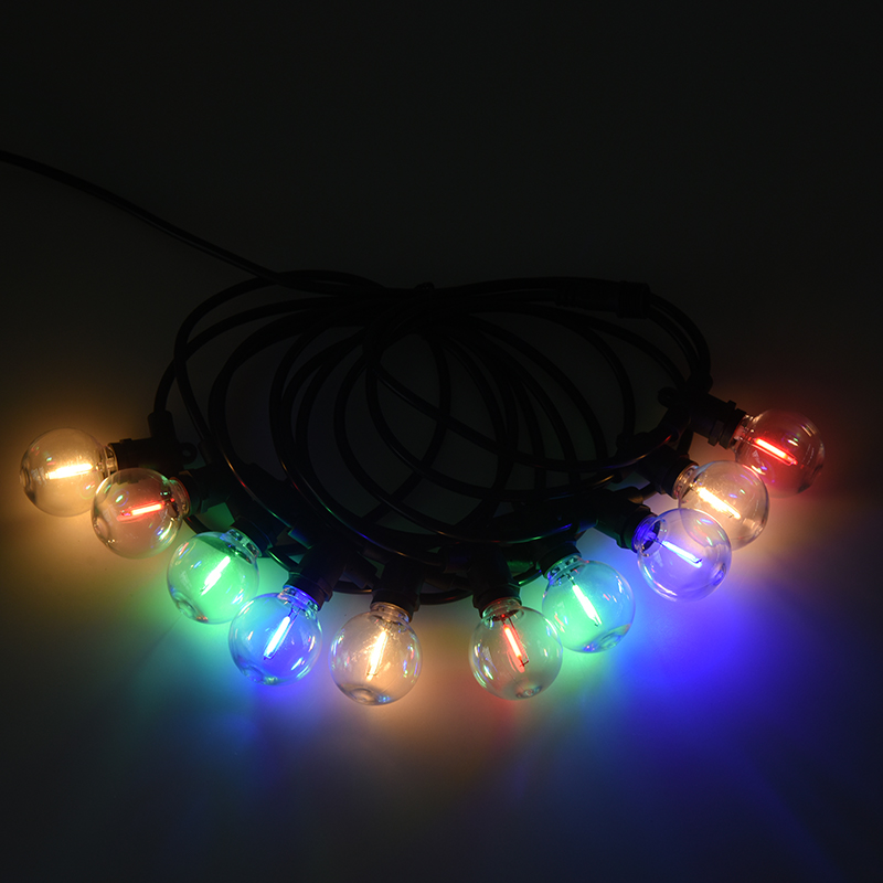 G40 Ball Bubble E12 دهانه مارپیچی رنگارنگ LED تزئینی فستون نورپردازی